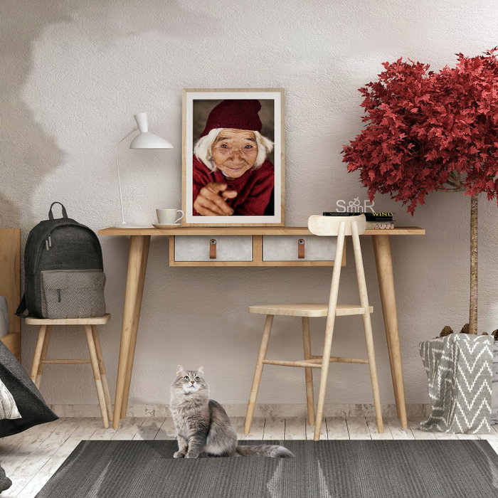 Hanah Home Mesa de estudio Soomin en Roble y Blanco